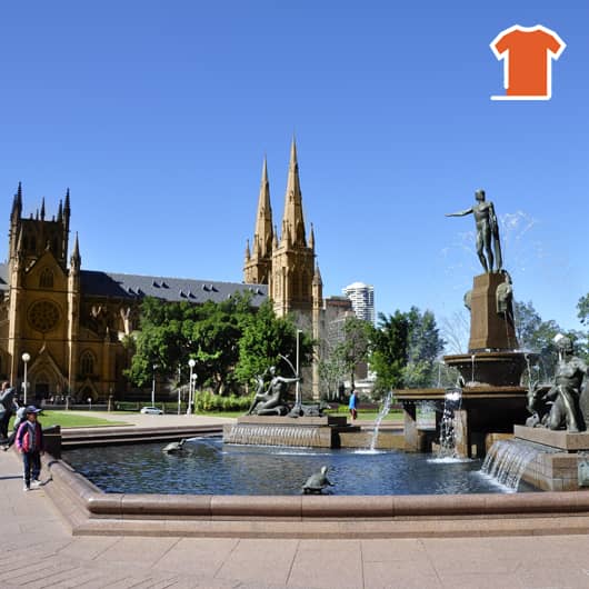 Archibald Fountain at Hyde Park, Sydney. The meeting place of walking tours Sydney & the Rocks.
